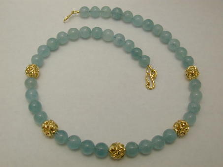 Misty Aquamarine & Baroque Beads